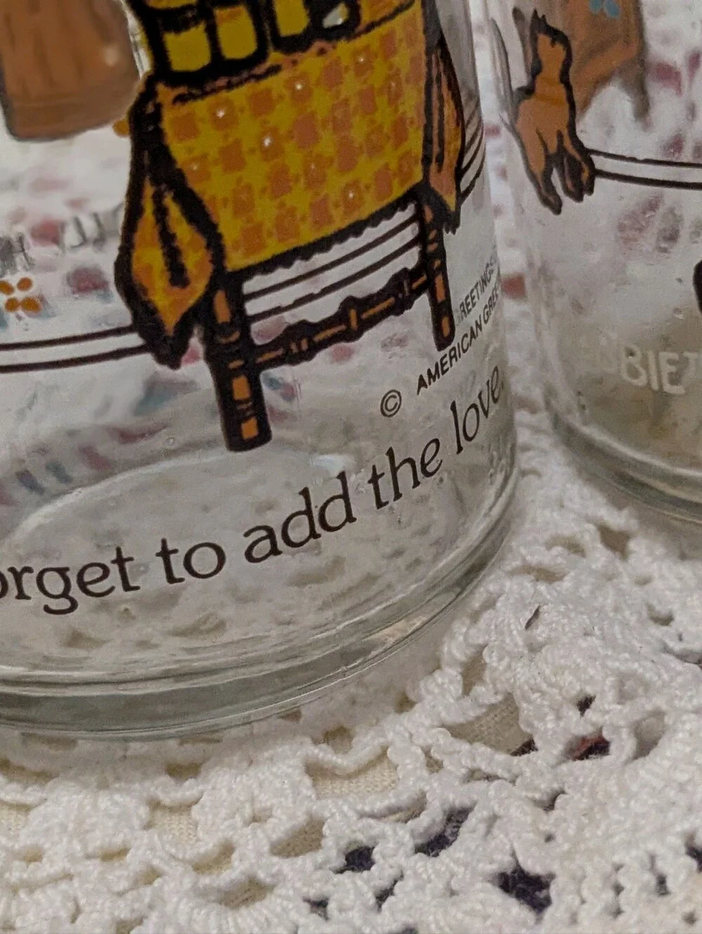 HOLLY HOBBIE Glass Salt and Pepper Shakers 1980 American Greetings Spice Jars